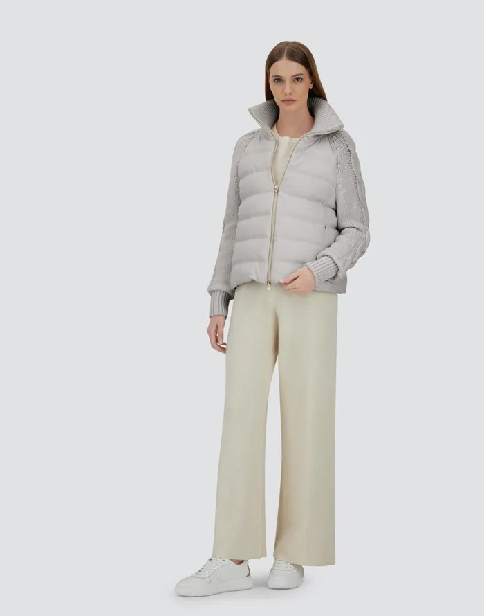 Herno JACKET IN CASHMERE SILK AND KNIT Chantilly Women Parka and Jackets