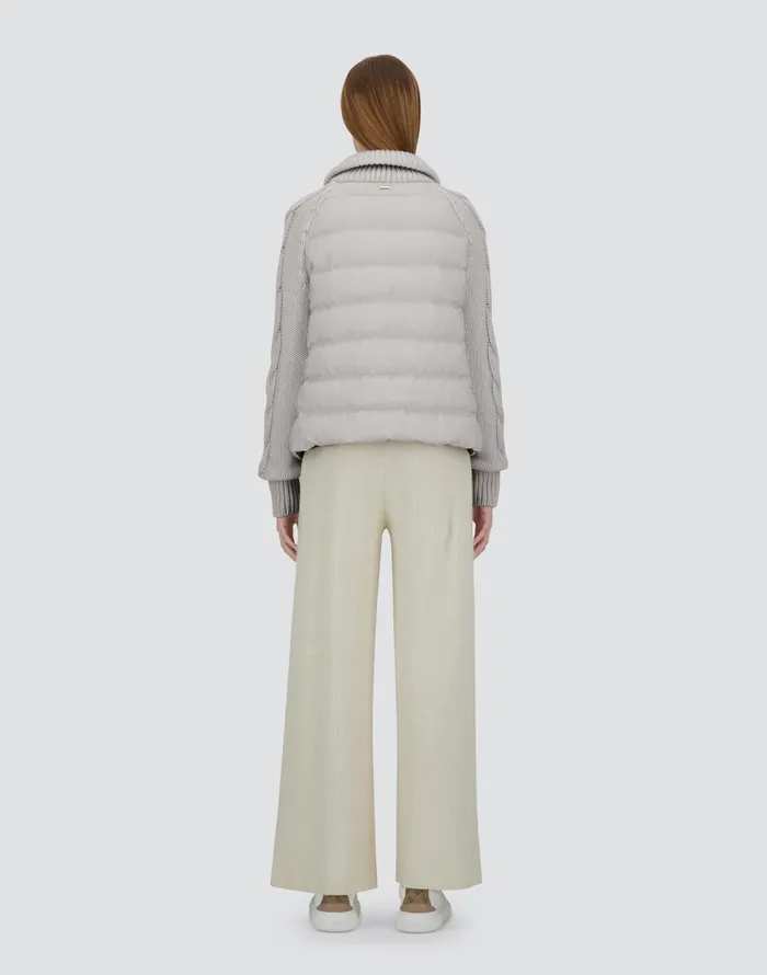 Herno JACKET IN CASHMERE SILK AND KNIT Chantilly Women Parka and Jackets