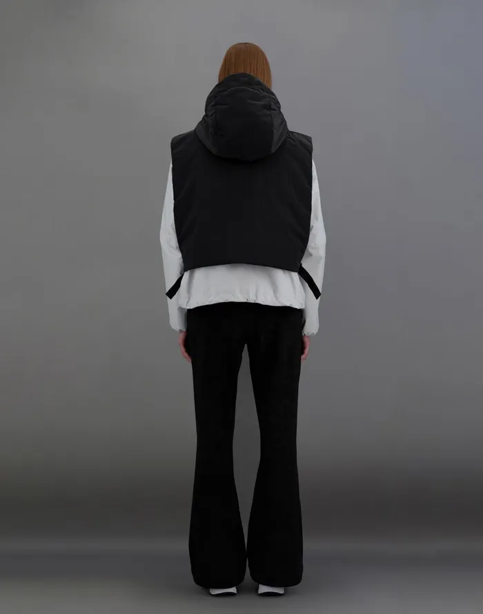 Herno LAMINAR GILET IN LIGHT OPALESCENT Black Women Laminar Down Jackets