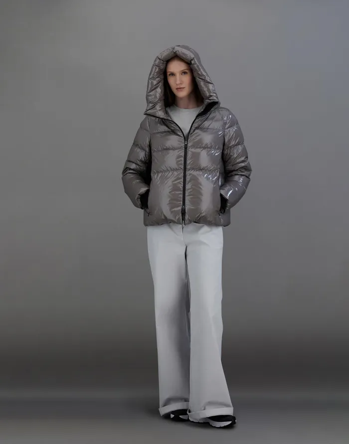 Herno LAMINAR JACKET IN 2L GLAZED RIPSTOP Grey Women Laminar Down Jackets