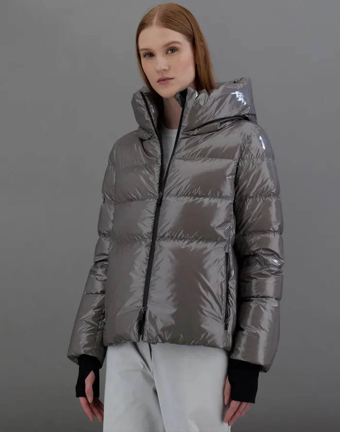 Herno LAMINAR JACKET IN 2L GLAZED RIPSTOP Grey Women Laminar Down Jackets