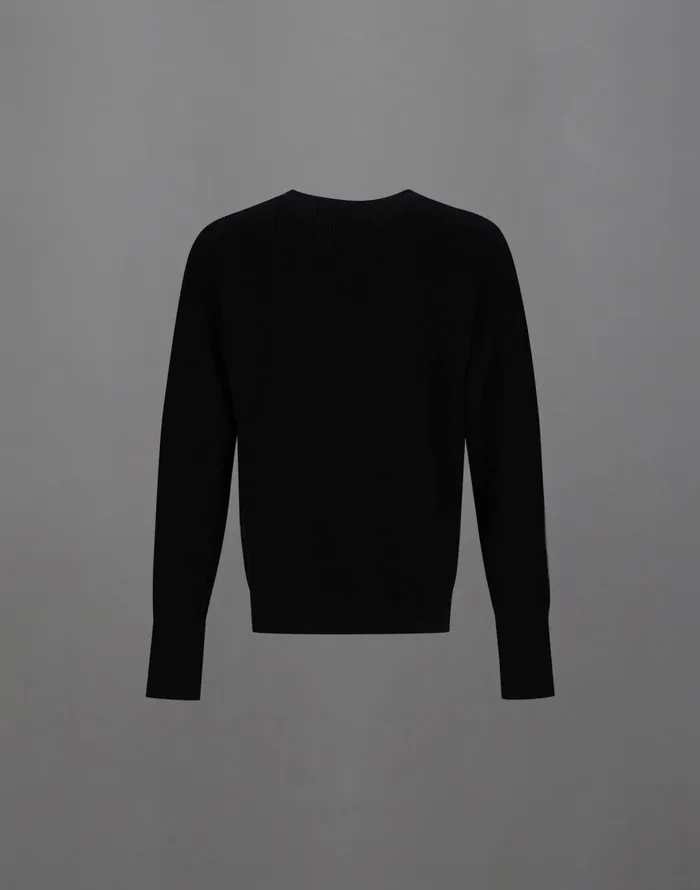 Herno LAMINAR SWEATER IN CONY KNIT AND EXTRALIGHT STRETCH Black Men Sweaters and Cardigan