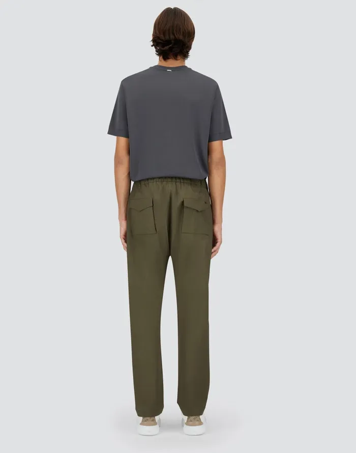 Herno LIGHT COTTON STRETCH TROUSERS Light Military Men Trousers