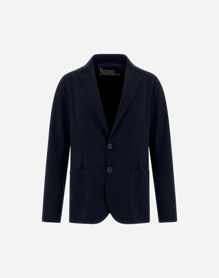 Herno LIGHT SCUBA BLAZER Navy Blue Men Blazers