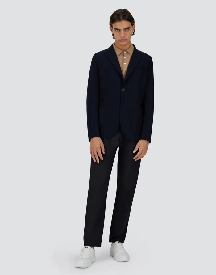 Herno LIGHT SCUBA BLAZER Navy Blue Men Blazers