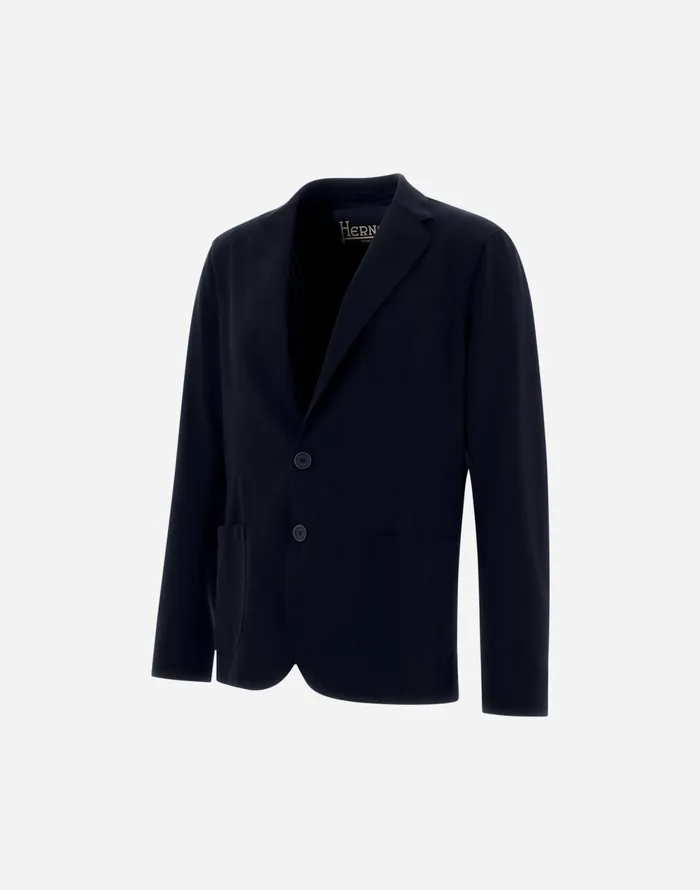 Herno LIGHT SCUBA BLAZER Navy Blue Men Blazers