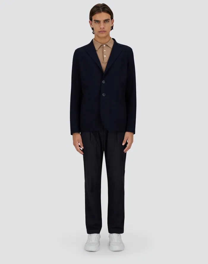 Herno LIGHT SCUBA BLAZER Navy Blue Men Blazers