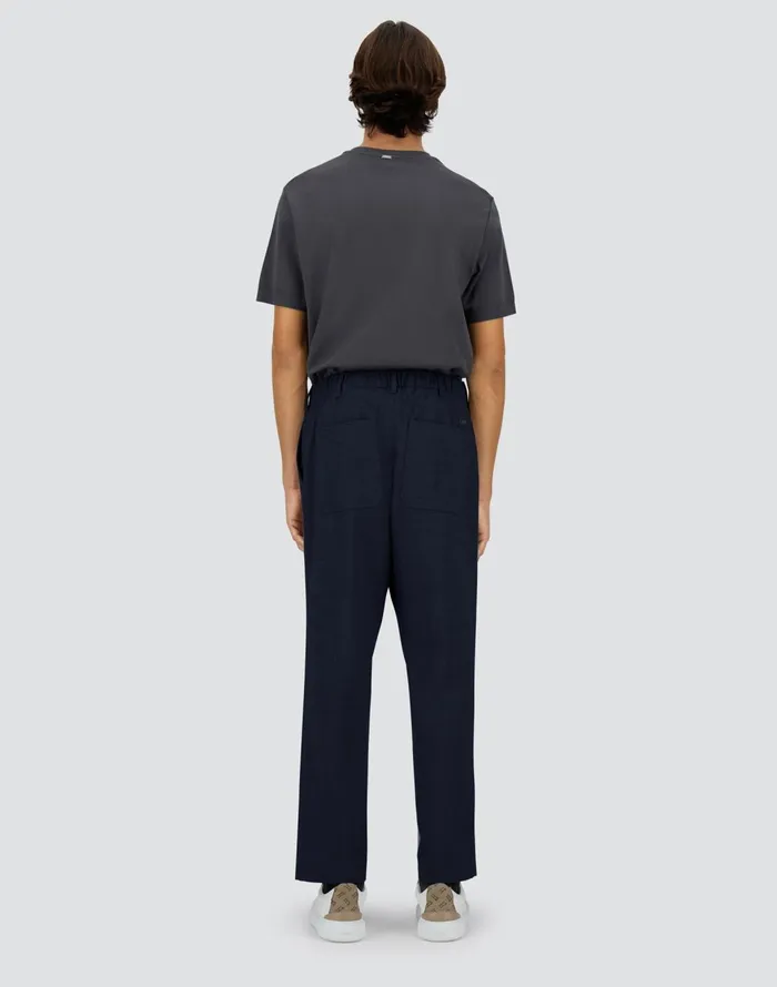 Herno LIGHT WOOL BLEND TROUSERS Blu Navy Men Trousers