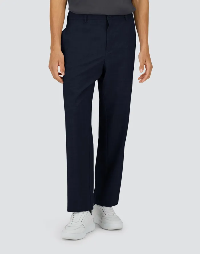 Herno LIGHT WOOL BLEND TROUSERS Blu Navy Men Trousers