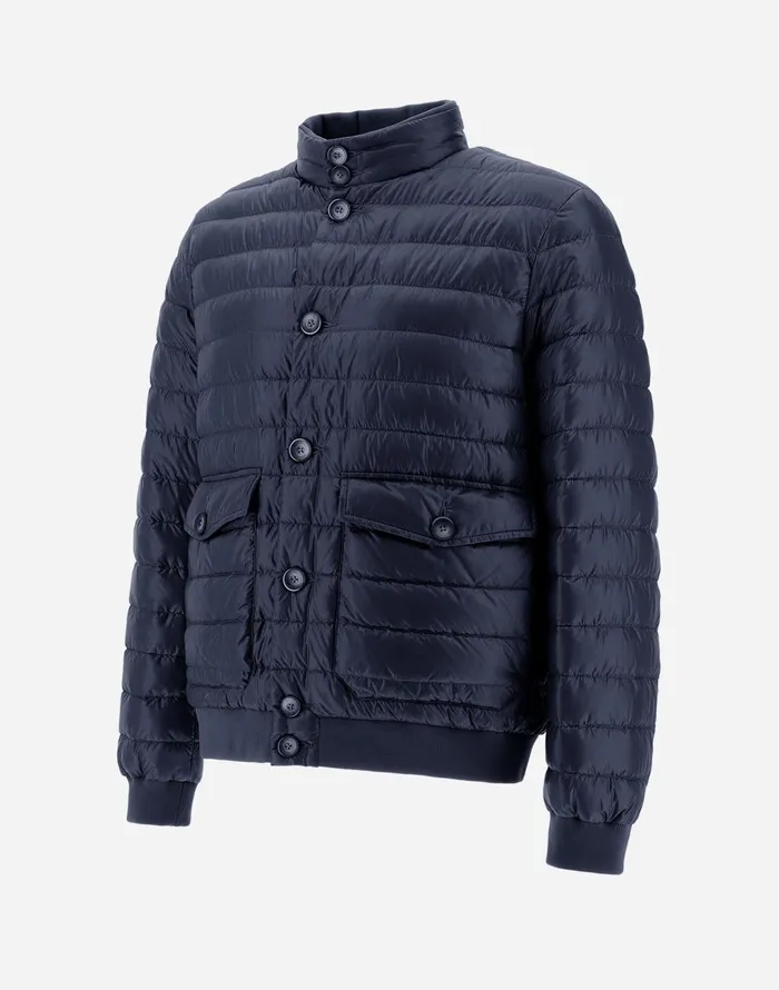 Herno RESORT BOMBER JACKET IN NYLON ULTRALIGHT Navy Blue Men Ultralight Down Jackets