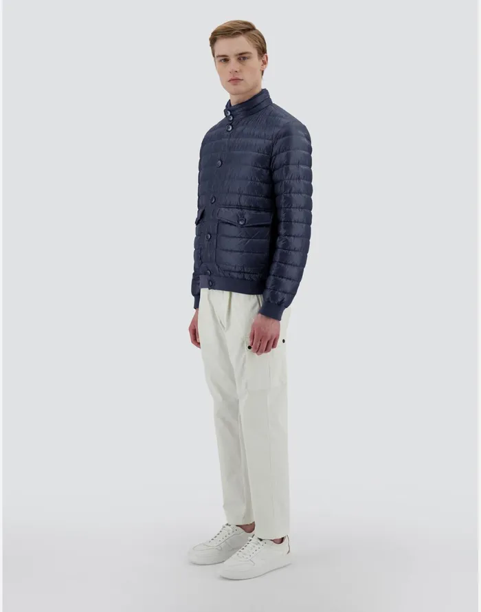 Herno RESORT BOMBER JACKET IN NYLON ULTRALIGHT Navy Blue Men Ultralight Down Jackets