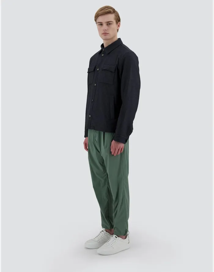 Herno RESORT SHIRT IN CASHMERE SILK Navy Blue Men Shackets