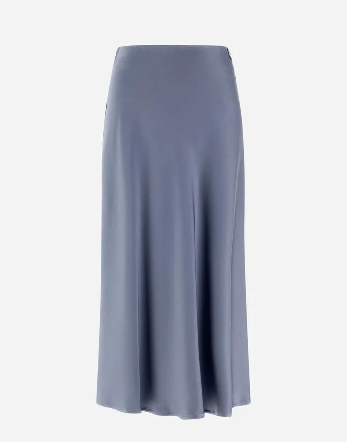 Herno RESORT SKIRT IN SATIN EFFECT Denim Women Skirts and Dresses