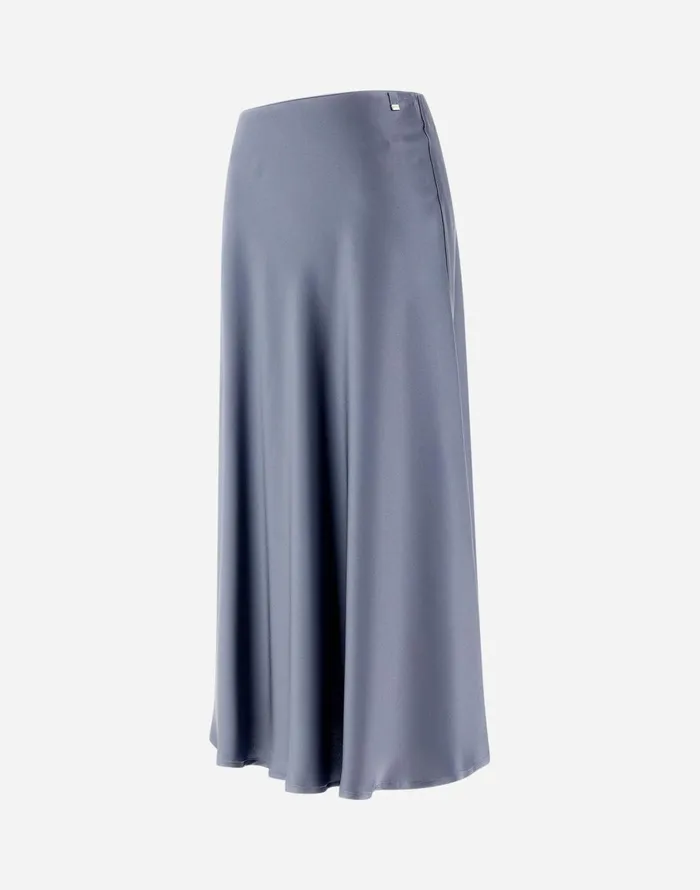 Herno RESORT SKIRT IN SATIN EFFECT Denim Women Skirts and Dresses