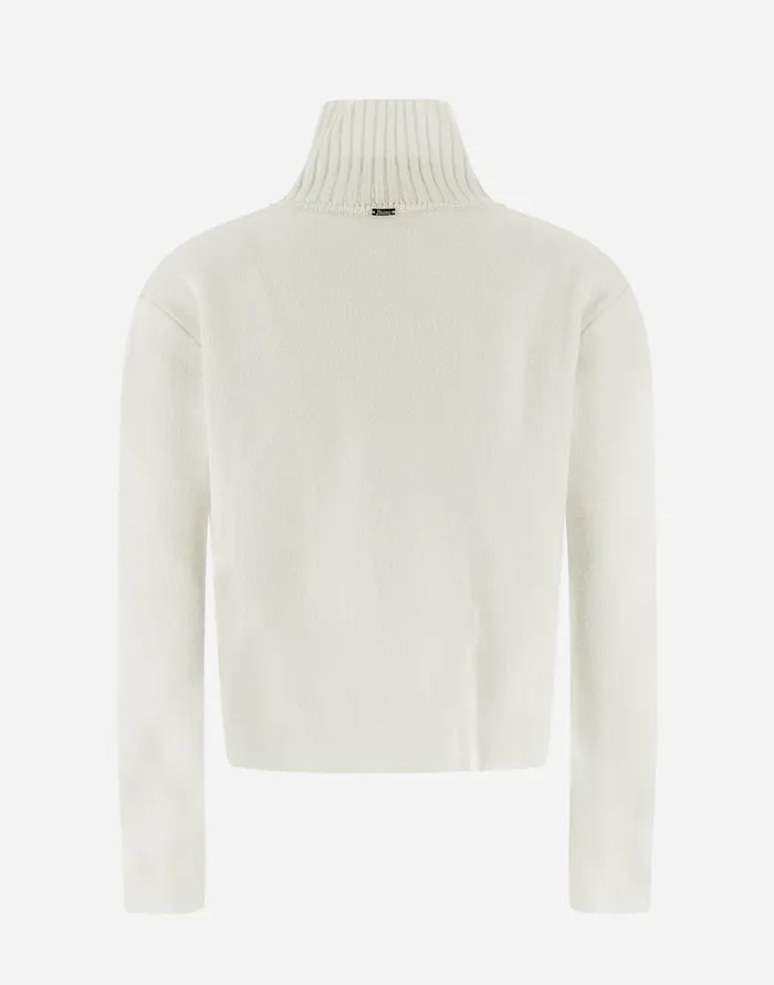Herno RESORT SWEATER IN INFINITY 3D White Women Sweaters and Cardigan