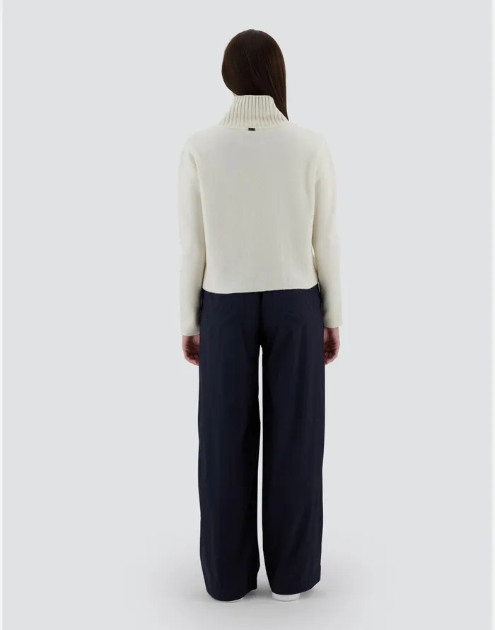 Herno RESORT SWEATER IN INFINITY 3D White Women Sweaters and Cardigan
