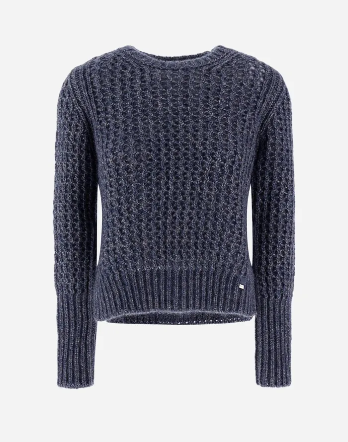Herno RESORT SWEATER IN NEVEGAL Air Force Blue Women Knitwear