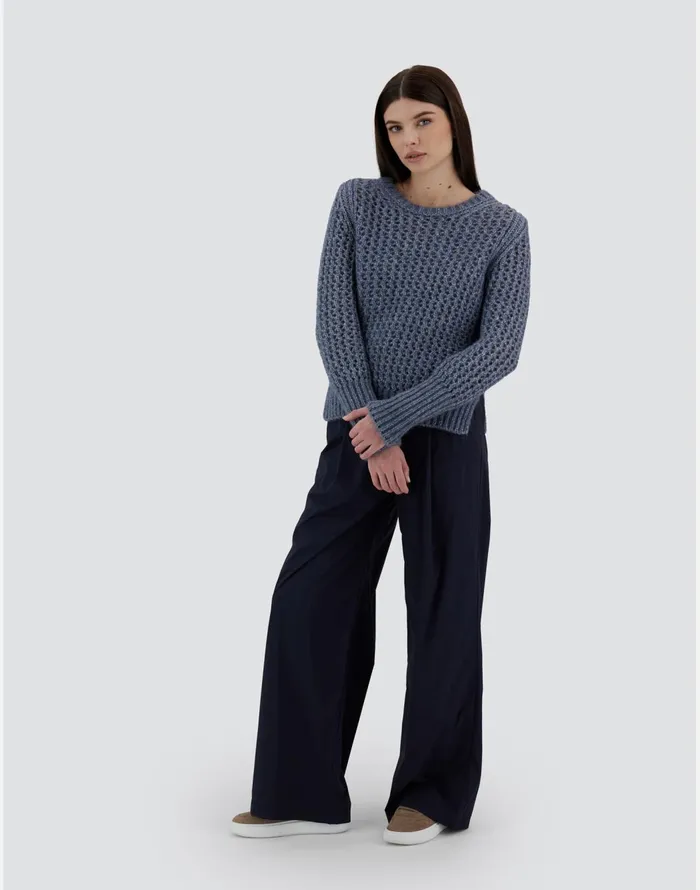 Herno RESORT SWEATER IN NEVEGAL Air Force Blue Women Knitwear