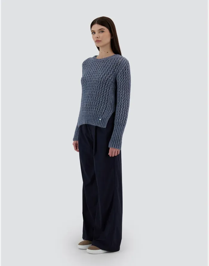 Herno RESORT SWEATER IN NEVEGAL Air Force Blue Women Knitwear