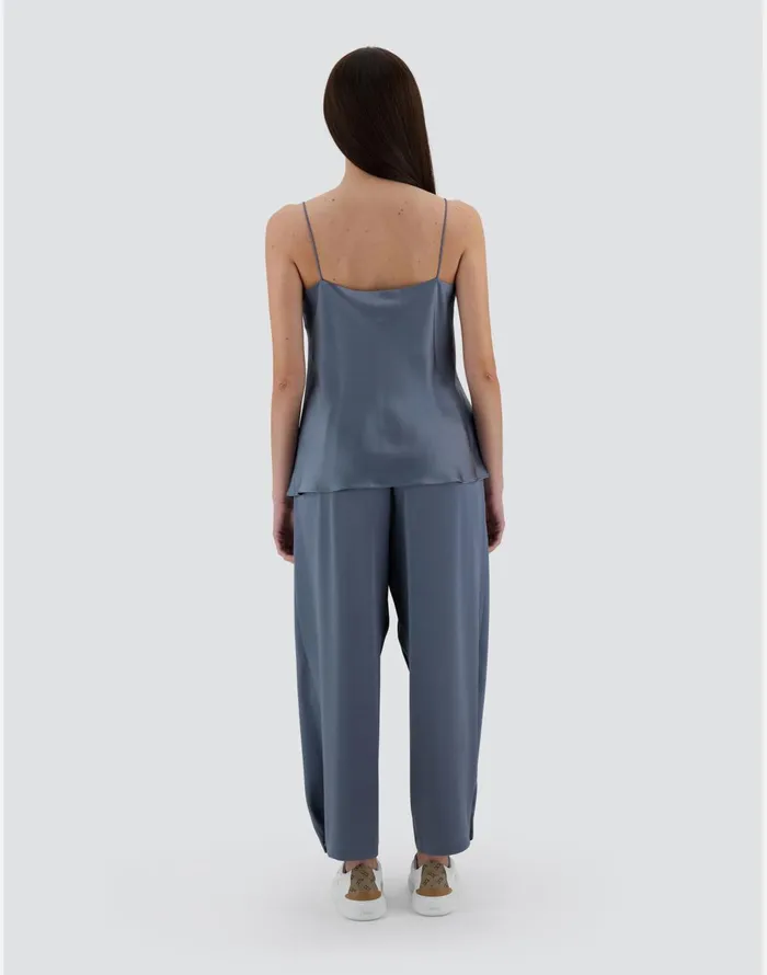 Herno RESORT TOP IN SATIN EFFECT Denim Women Tshirts and Tops