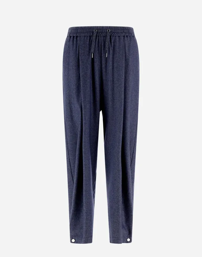 Herno RESORT TROUSERS IN CASHMERE SILK Denim Women Trousers