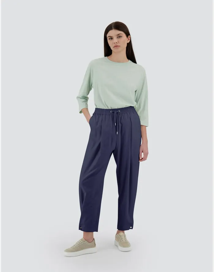 Herno RESORT TROUSERS IN CASHMERE SILK Denim Women Trousers