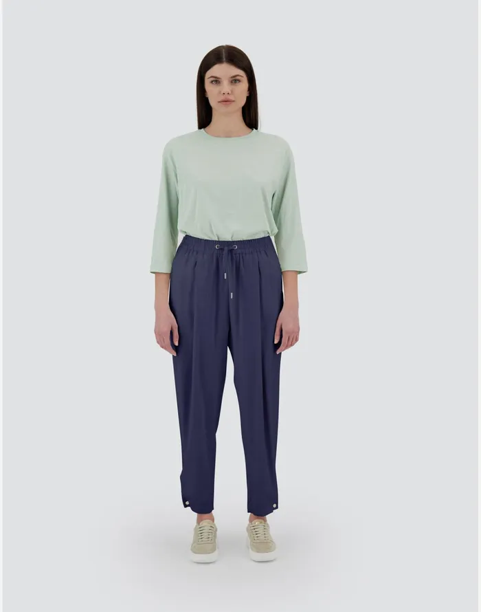 Herno RESORT TROUSERS IN CASHMERE SILK Denim Women Trousers