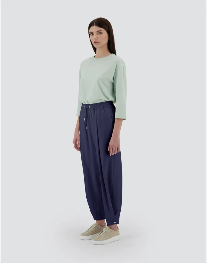 Herno RESORT TROUSERS IN CASHMERE SILK Denim Women Trousers