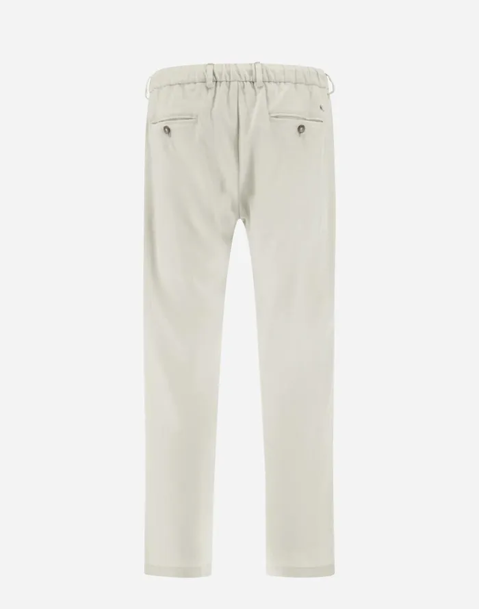 Herno RESORT TROUSERS IN CASHMERE SILK Ivory Men Trousers