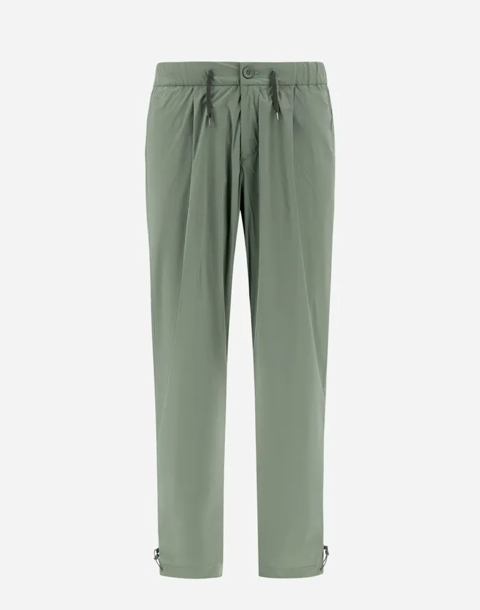 Herno RESORT TROUSERS IN LIGHT NYLON STRETCH Sage Men Trousers