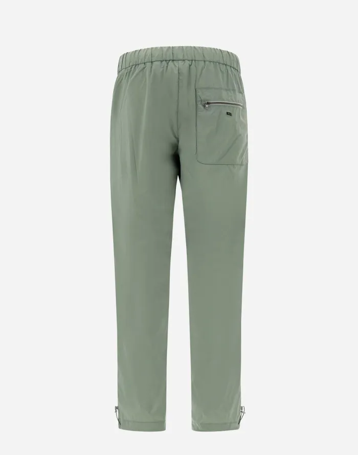 Herno RESORT TROUSERS IN LIGHT NYLON STRETCH Sage Men Trousers