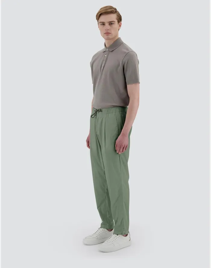 Herno RESORT TROUSERS IN LIGHT NYLON STRETCH Sage Men Trousers
