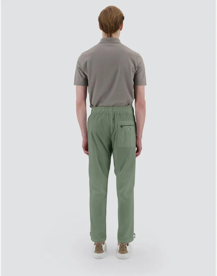 Herno RESORT TROUSERS IN LIGHT NYLON STRETCH Sage Men Trousers