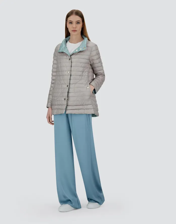 Herno REVERSIBLE ASHAPE JACKET IN NYLON ULTRALIGHT Icelight Blue Women AShape