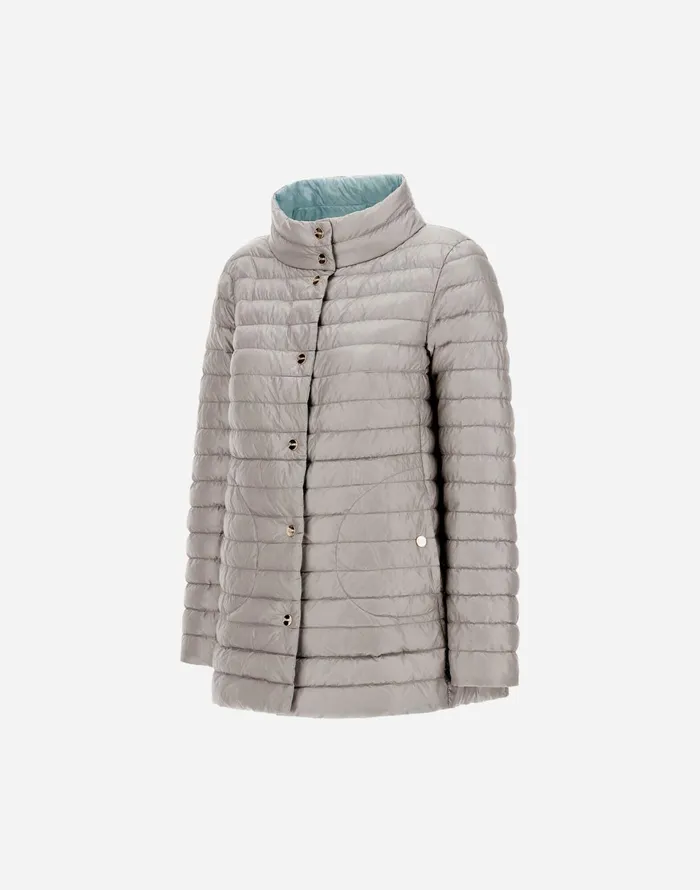 Herno REVERSIBLE ASHAPE JACKET IN NYLON ULTRALIGHT Icelight Blue Women AShape