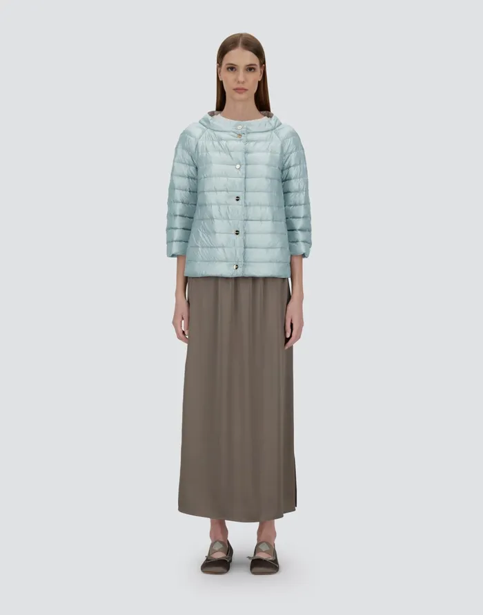 Herno REVERSIBLE CAPE NYLONULTRALIGHT Light Blueice Women Capes