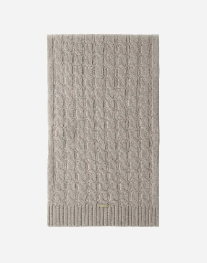 Herno SCARF IN ETERNITY CASHMERE CABLE Chantilly Women Scarves