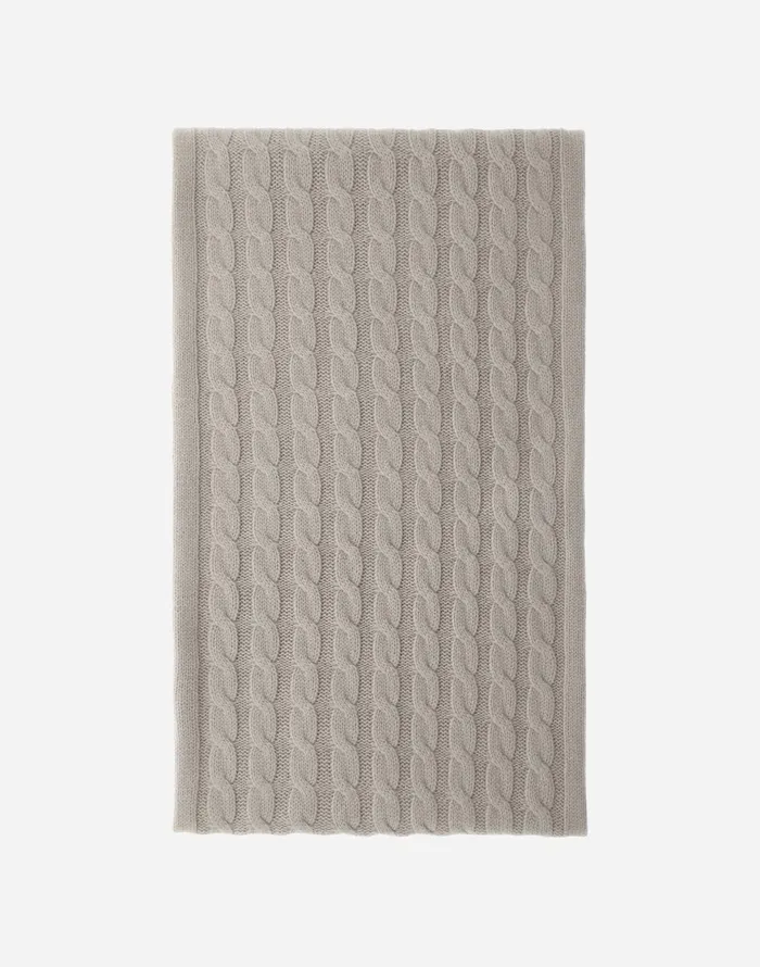Herno SCARF IN ETERNITY CASHMERE CABLE Chantilly Women Scarves