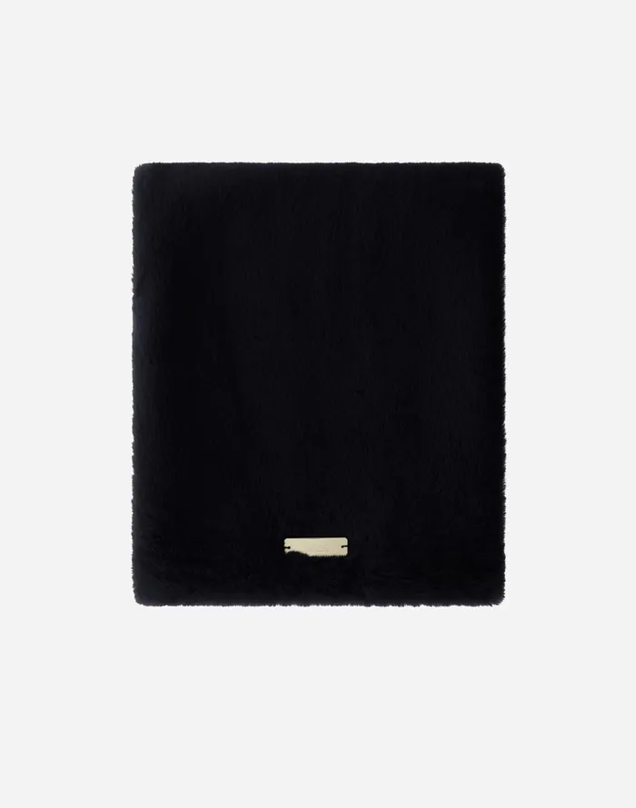 Herno SCARF IN SOFT FAUX FUR AND NYLON ULTRALIGHT Black Women Scarves