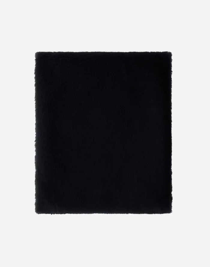 Herno SCARF IN SOFT FAUX FUR AND NYLON ULTRALIGHT Black Women Scarves