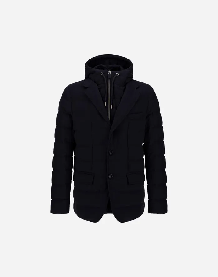 Herno SILK CASHMERE BLAZER Navy Blue Men Blazers