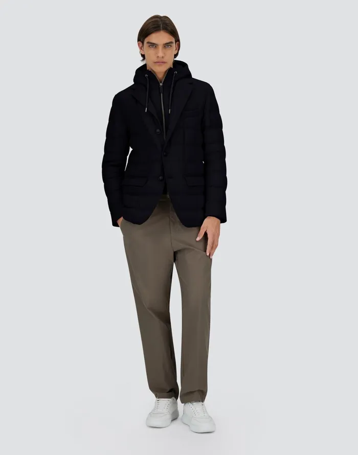 Herno SILK CASHMERE BLAZER Navy Blue Men Blazers