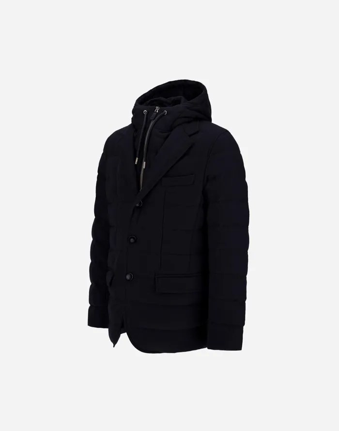 Herno SILK CASHMERE BLAZER Navy Blue Men Blazers