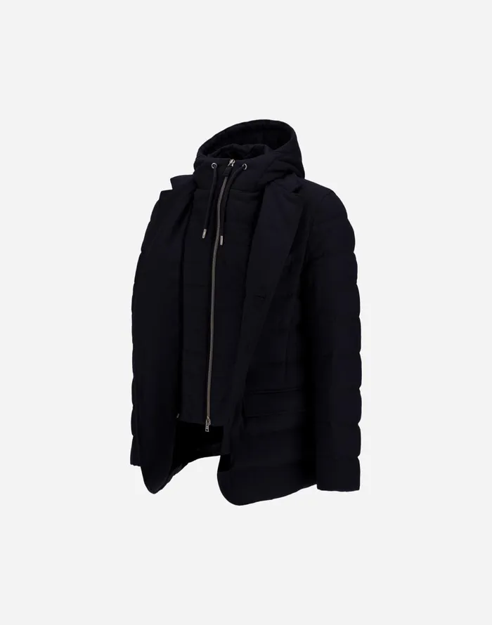 Herno SILK CASHMERE BLAZER Navy Blue Men Blazers
