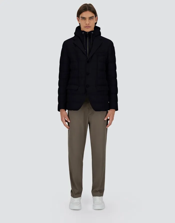 Herno SILK CASHMERE BLAZER Navy Blue Men Blazers