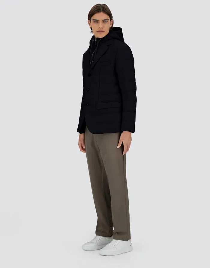 Herno SILK CASHMERE BLAZER Navy Blue Men Blazers