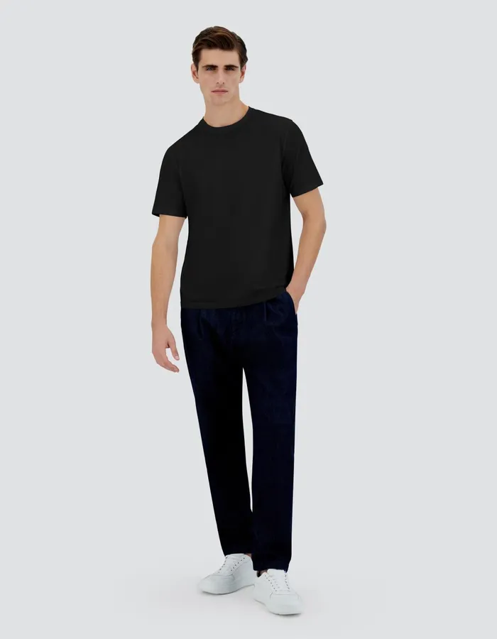 Herno SUPERFINECOTTON STRETCH TSHIRT Black Men Tshirts and Polo Shirts
