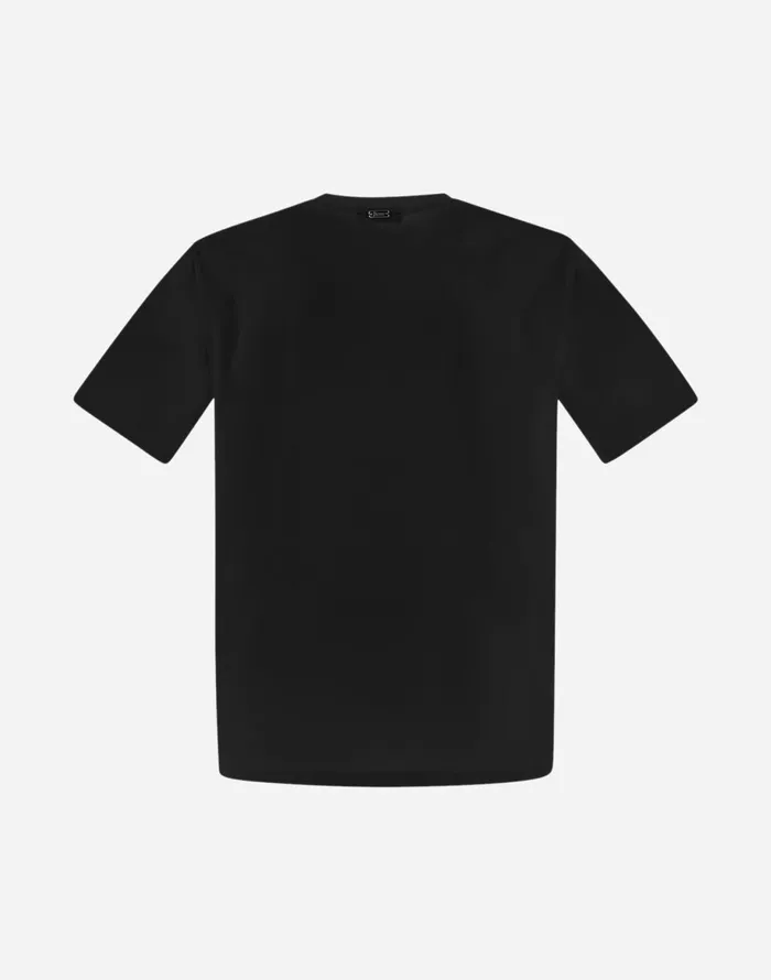 Herno SUPERFINECOTTON STRETCH TSHIRT Black Men Tshirts and Polo Shirts