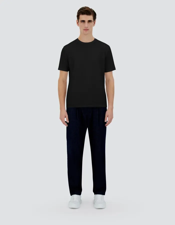 Herno SUPERFINECOTTON STRETCH TSHIRT Black Men Tshirts and Polo Shirts