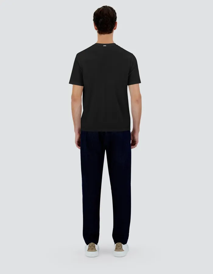 Herno SUPERFINECOTTON STRETCH TSHIRT Black Men Tshirts and Polo Shirts
